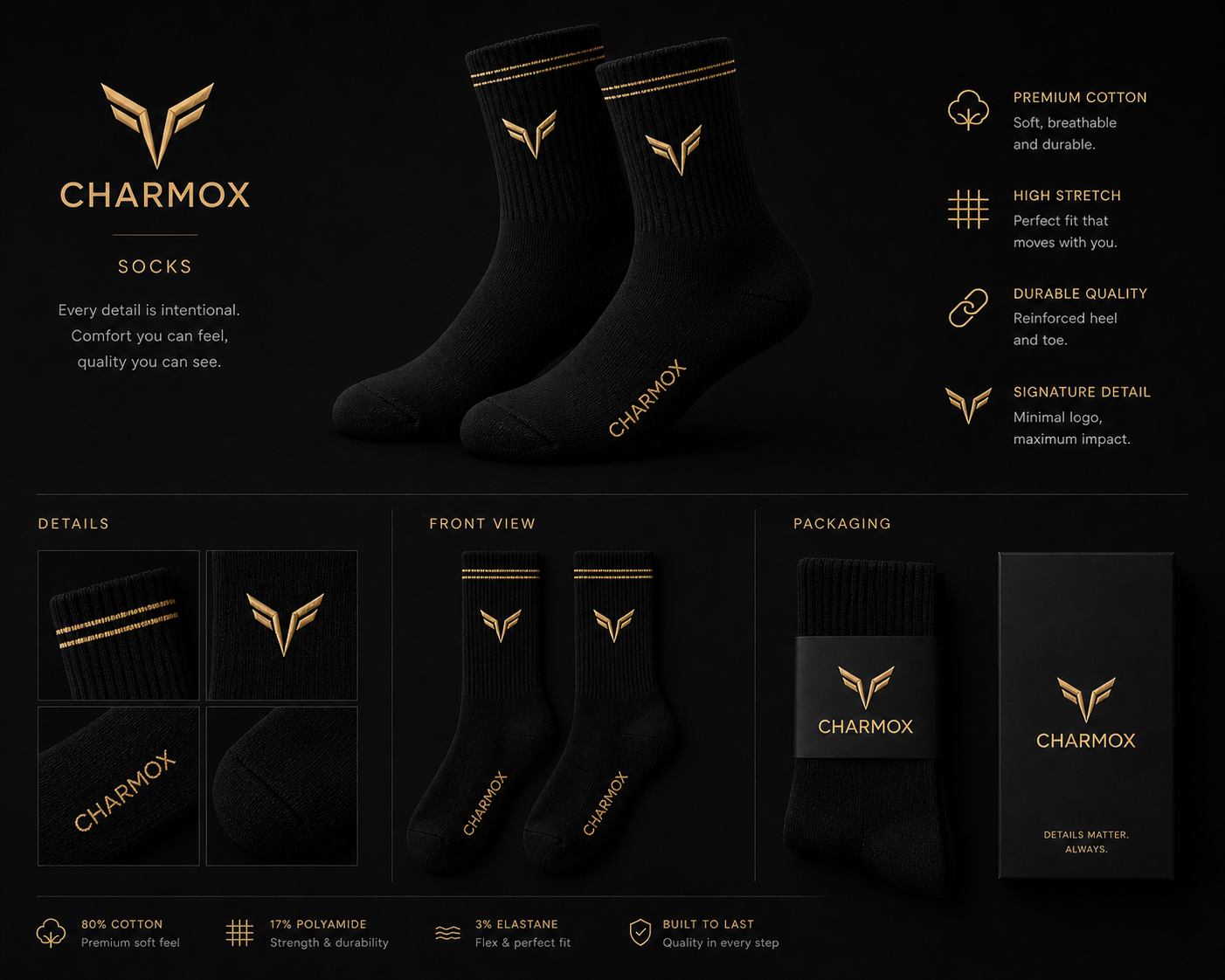 Black Essential Socks