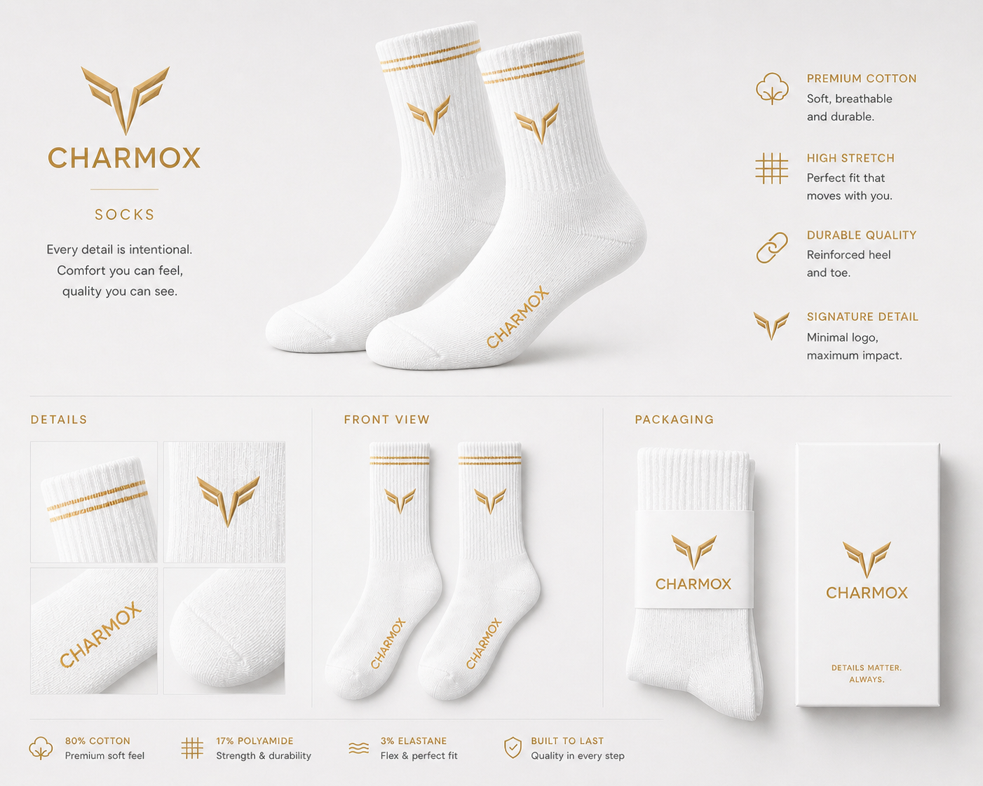 White Essential Socks